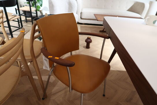 Kontorstol NAVER COLLECTION Panter Armstol Valnød / Anilin Læder