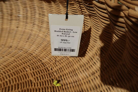 Kurv FERM LIVING Braided Basket - Low Natural