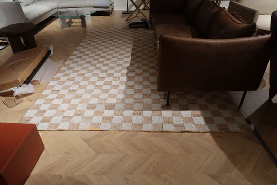 Gulvtæppe FERM LIVING Check Wool Jute Rug Off