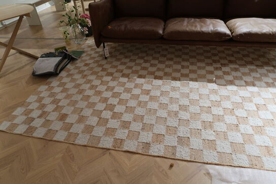 Gulvtæppe FERM LIVING Check Wool Jute Rug Off