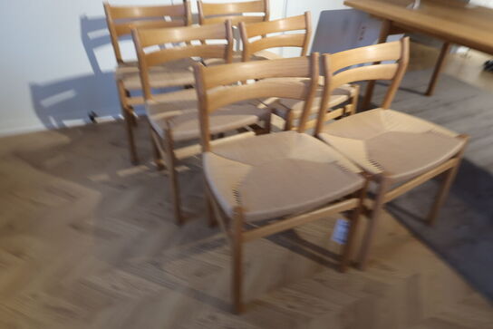 6 stk. spisebordsstole BERNSTORFFSMINDE BM1 Salonstol Eg / Olie