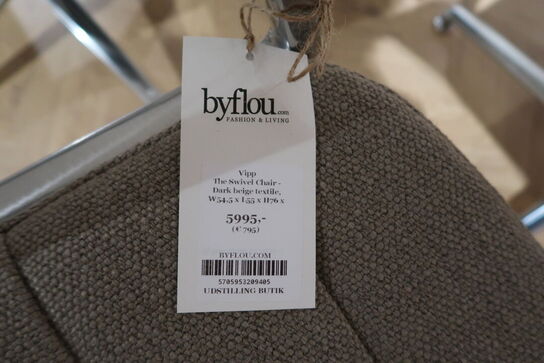 4 stk. spisebordsstole VIPP The Swivel Chair - Dark Beige Textile