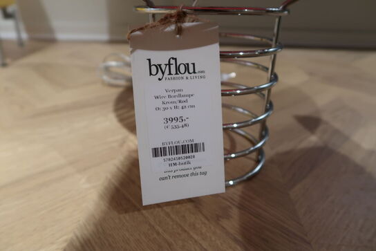 Bordlampe VERPAN Wire krom/rød