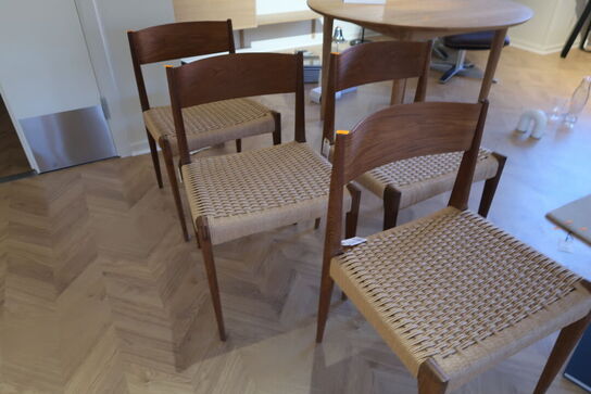 4 stk. spisebordsstole DK3 Pia Chair Røget Eg