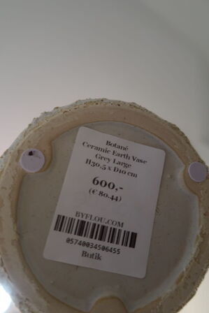 Vase BOTANÉ Ceramic Earth Vase Grey Large med div. Kunstige blomster