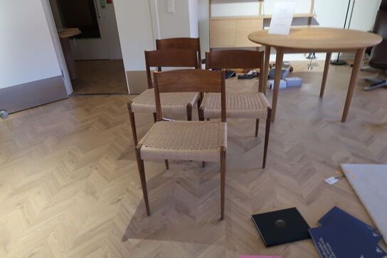 4 stk. spisebordsstole DK3 Pia Chair Røget Eg