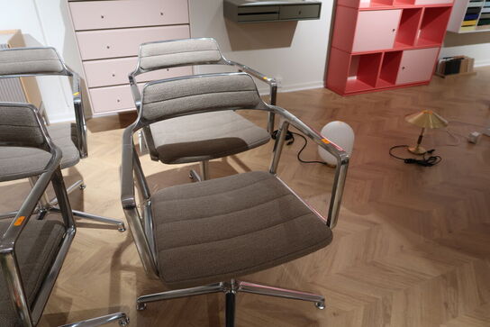 4 stk. spisebordsstole VIPP The Swivel Chair - Dark Beige Textile