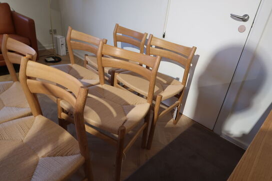 6 stk. spisebordsstole BERNSTORFFSMINDE BM1 Salonstol Eg / Olie