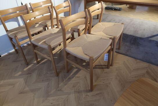 6 stk. spisebordsstole BERNSTORFFSMINDE BM1 Salonstol Eg / Olie