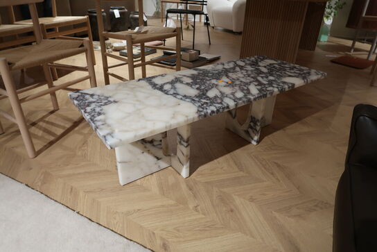 Sofabord AUDO COPENHAGEN Androgyne Lounge Calacatta Viola Marble