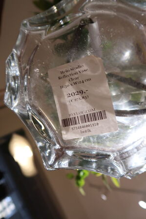 Vase HEIN STUDIO Reflection Clear med div. Kunstige blomster