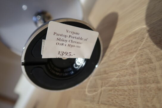 Bordlampe VERPAN Pantop Portable Shiny Chrome