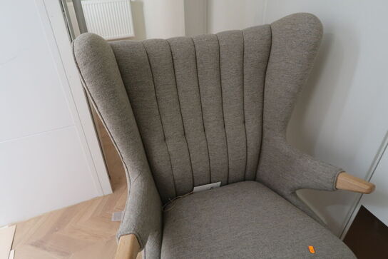 Lænestol SVEND SKIPPER Bamse STol Hallingdal med skammel