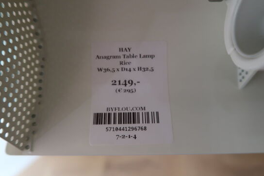 Bordlampe HAY Anagram Table Lamp Rice