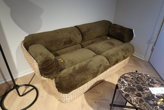 Sofa GUBI Basket 3-Seater Rattan / Mumble