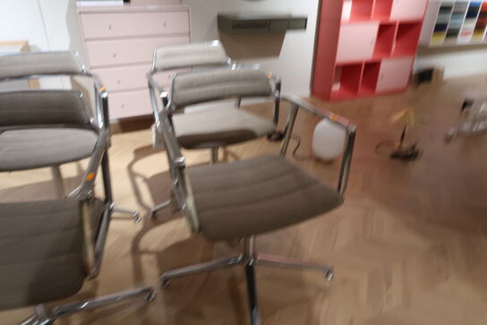 4 stk. spisebordsstole VIPP The Swivel Chair - Dark Beige Textile