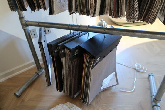 Stativ med div. Vareprøver