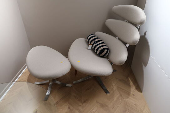 Lænestol POUL M. VOLTHER Corona med Fodskammel