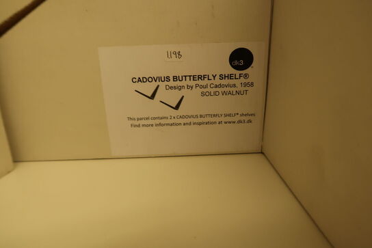 2 stk. hylder DK3 Cadovius Butterfly Shelf