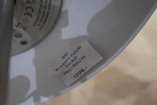 Bordlampe HAY Mousqueton Portable Iron Red