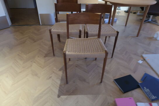 4 stk. spisebordsstole DK3 Pia Chair Røget Eg