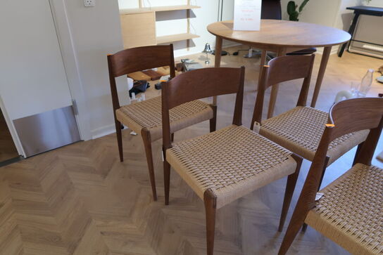 4 stk. spisebordsstole DK3 Pia Chair Røget Eg