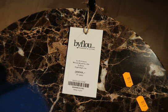 Sidebord A. PETERSEN Metal Stool By Ole Yellow