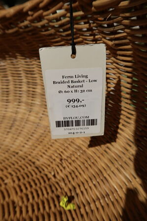 Kurv FERM LIVING Braided Basket - Low Natural