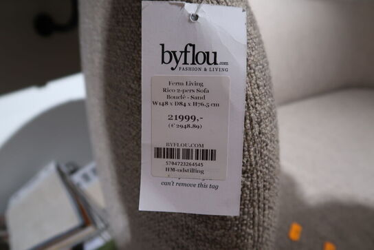 Sofa FERM LIVING Rico 2-pers Sofa Bouclé - Sand