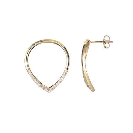 Sparkling Drop Studs - Str. One Size