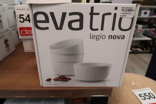 4 stk. Eva Trio Legio Nova skåle hvidØ12 cm