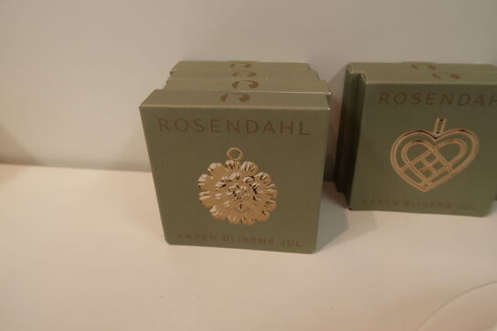 7 pk. Rosendahl Karen Blixens jul forgyldt
