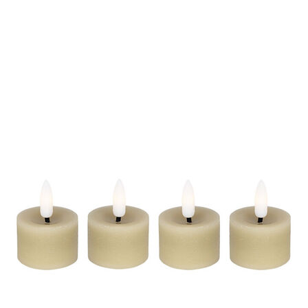 6 pk. Cozzy LED fyrfadslys 4 stk. sand