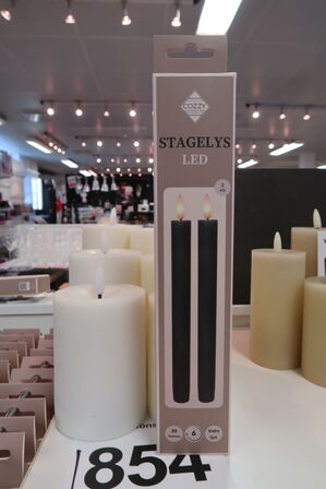 10 pk. Cozzy LED stagelys 22,5 cm 2 stk. grøn