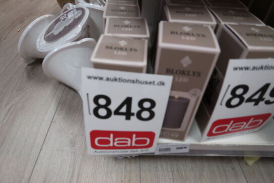 5 pk. bloklys ø6 x h 10 cm grå