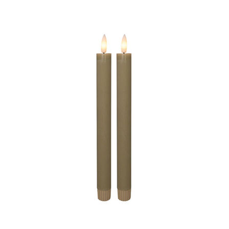 7 pk. Cozzy LED stagelys 22,5 cm 2 stk. sand