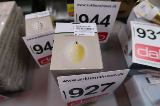 3 stk. Holmegaard påskeophæng frø 7,5 cm