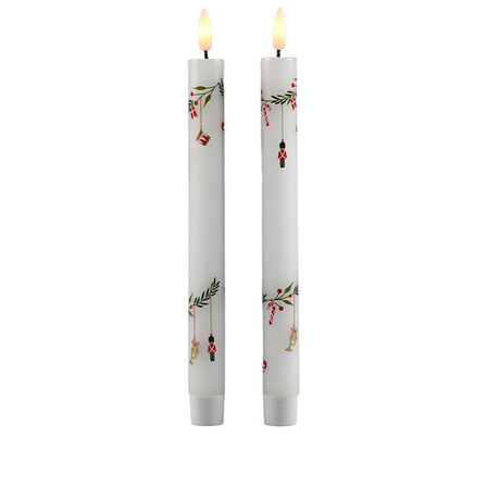 11 pk. Det Gamle Apotek LED kronelys hvid H24,5 cm 2 stk.