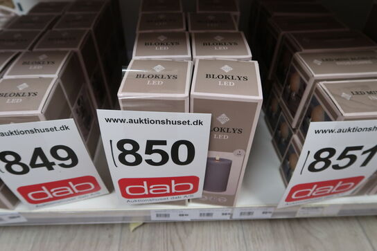 10 pk. bloklys ø6 x h 15 cm grå
