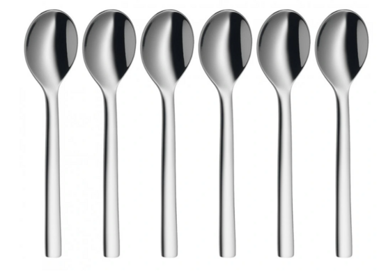 7 pk. WMF NUOVA Espresso ske, sæt med 6 stk