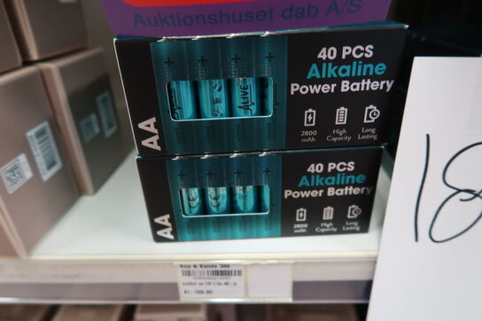 4 pk. AA alkaline batteri 40 pak