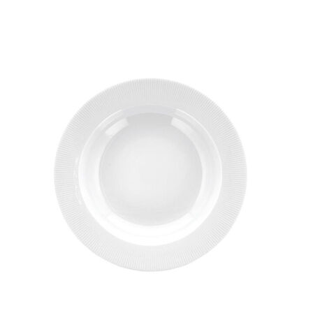 3 stk. Pillivuyt Eventail dyb tallerken hvid 22 cm