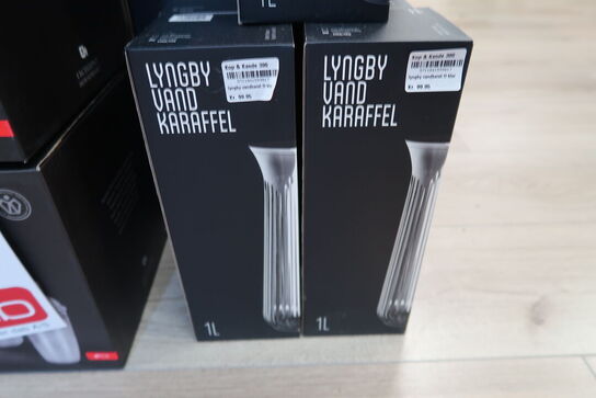 5 stk. Lyngby karaffel klar glas 1 liter