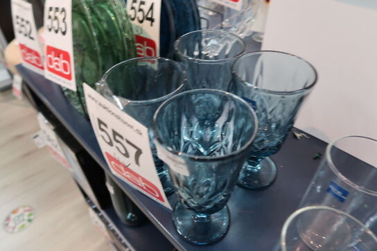 4 stk. Lyngby Glas Sorrento vinglas blå 29 cl