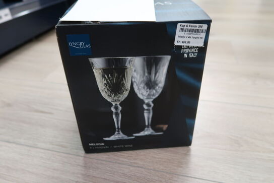 4 stk. Lyngby Glas Melodia hvidvinsglas 21 cl
