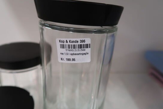 3 stk. Rosendahl  opbevaringsglas samt glas fad 
