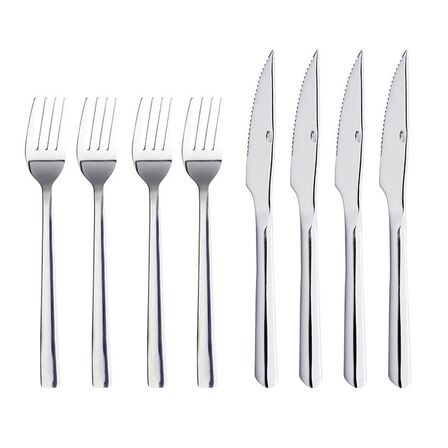 3 pk. RAW steaksæt stål 8 dele