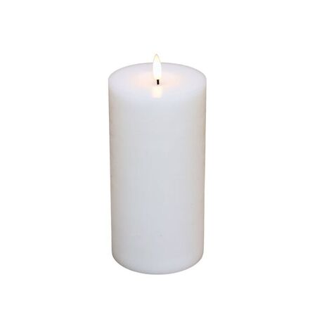 3 pk. Cozzy LED bloklys Ø10 x H15 cm hvid
