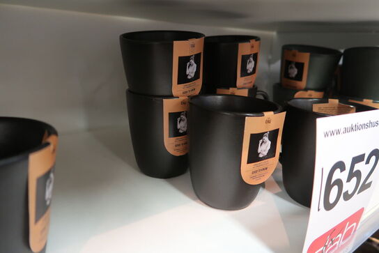 6 stk. RAW titanium black krus sort 35 cl