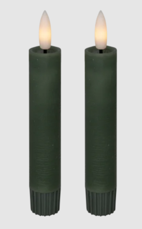 6 pk. Cozzy stagelys 11 cm 2pak grøn